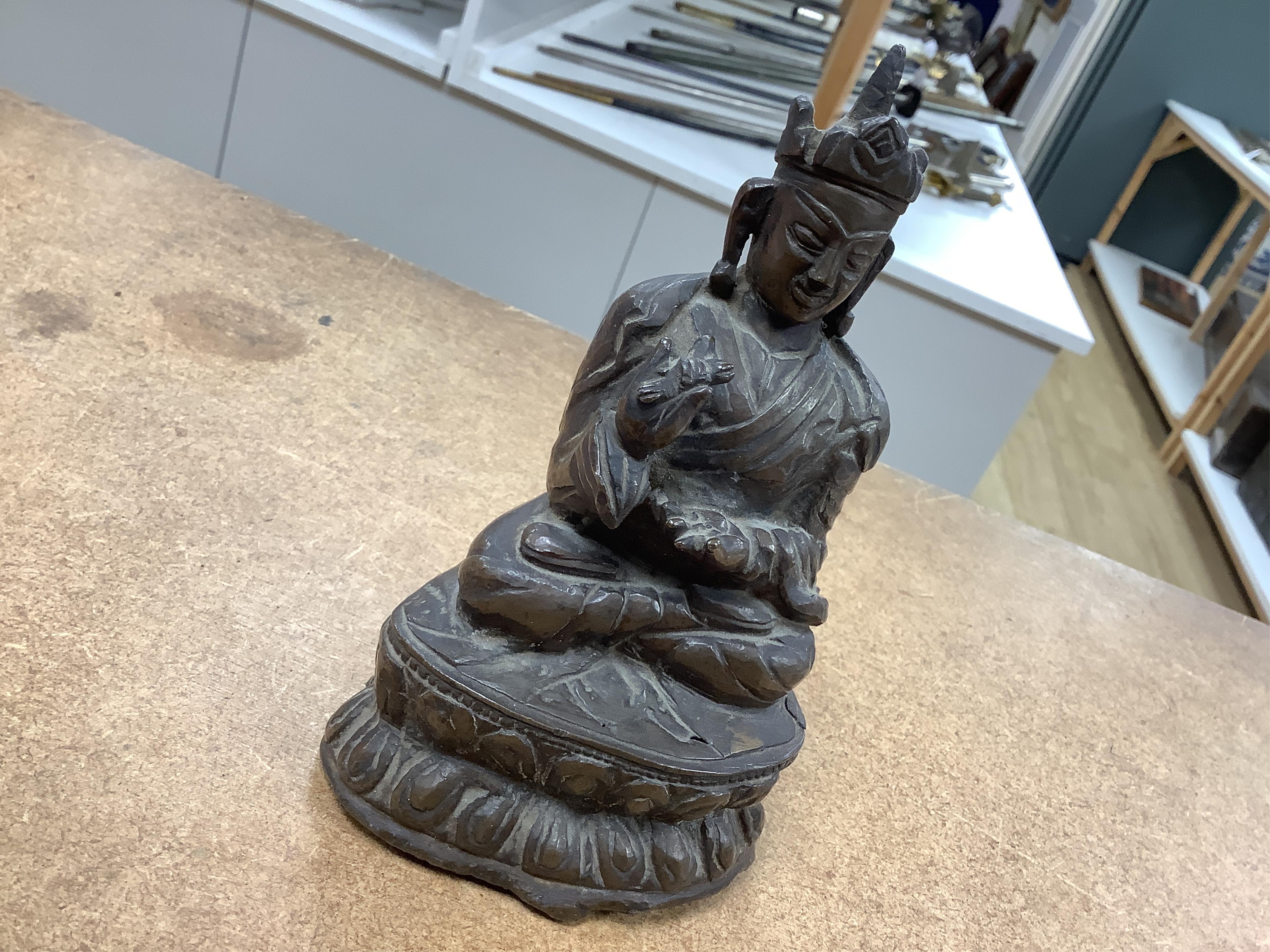 A Nepalese copper alloy figure of Vairocana, 19th century or later